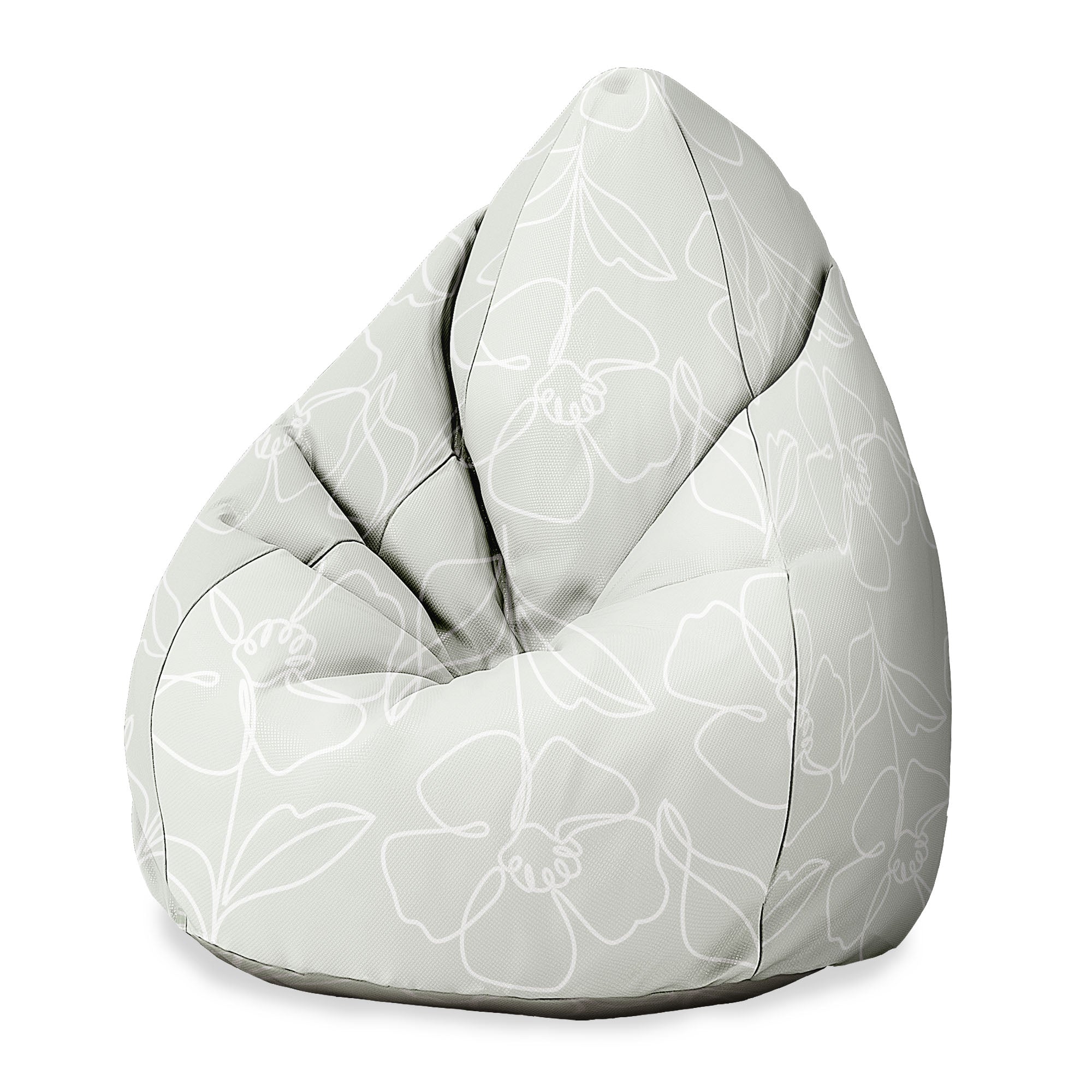 Pearshape Pouf Scandinavian Green-Velvet