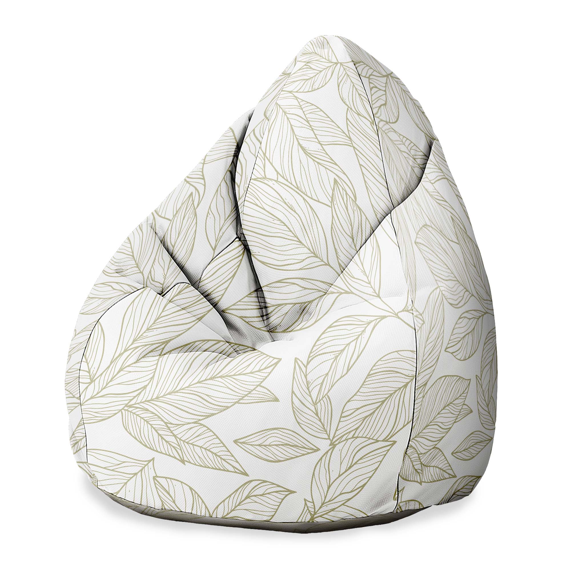 Puf Pearshape Scandinavian Leaves-Velvet