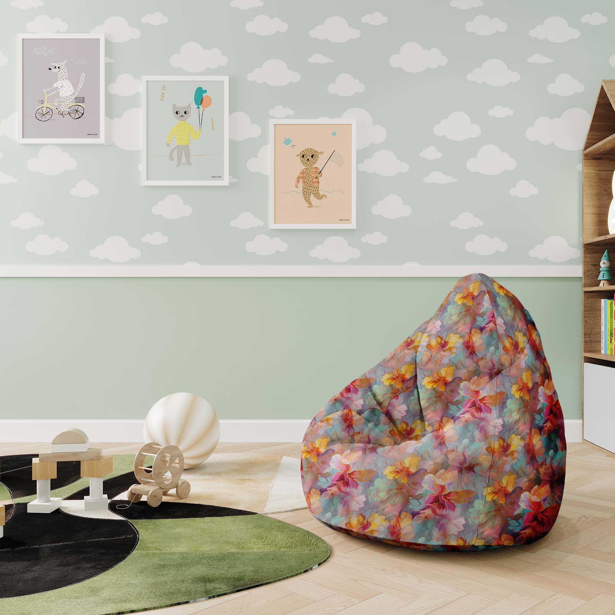 Sedací vak Pearshape Vôňa prírody-S-Velvet