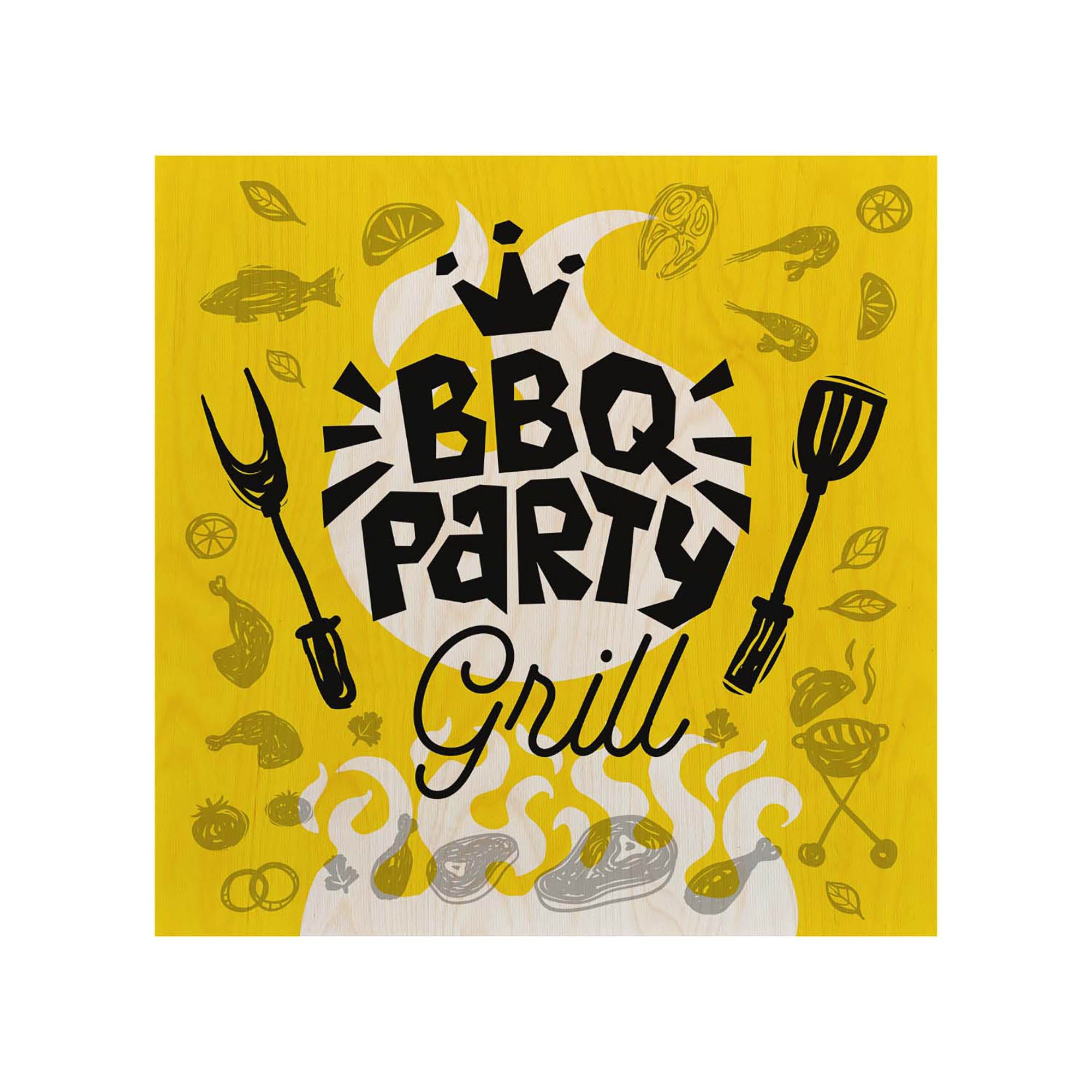 Drevený stolík BBQ Party-50x50 CM