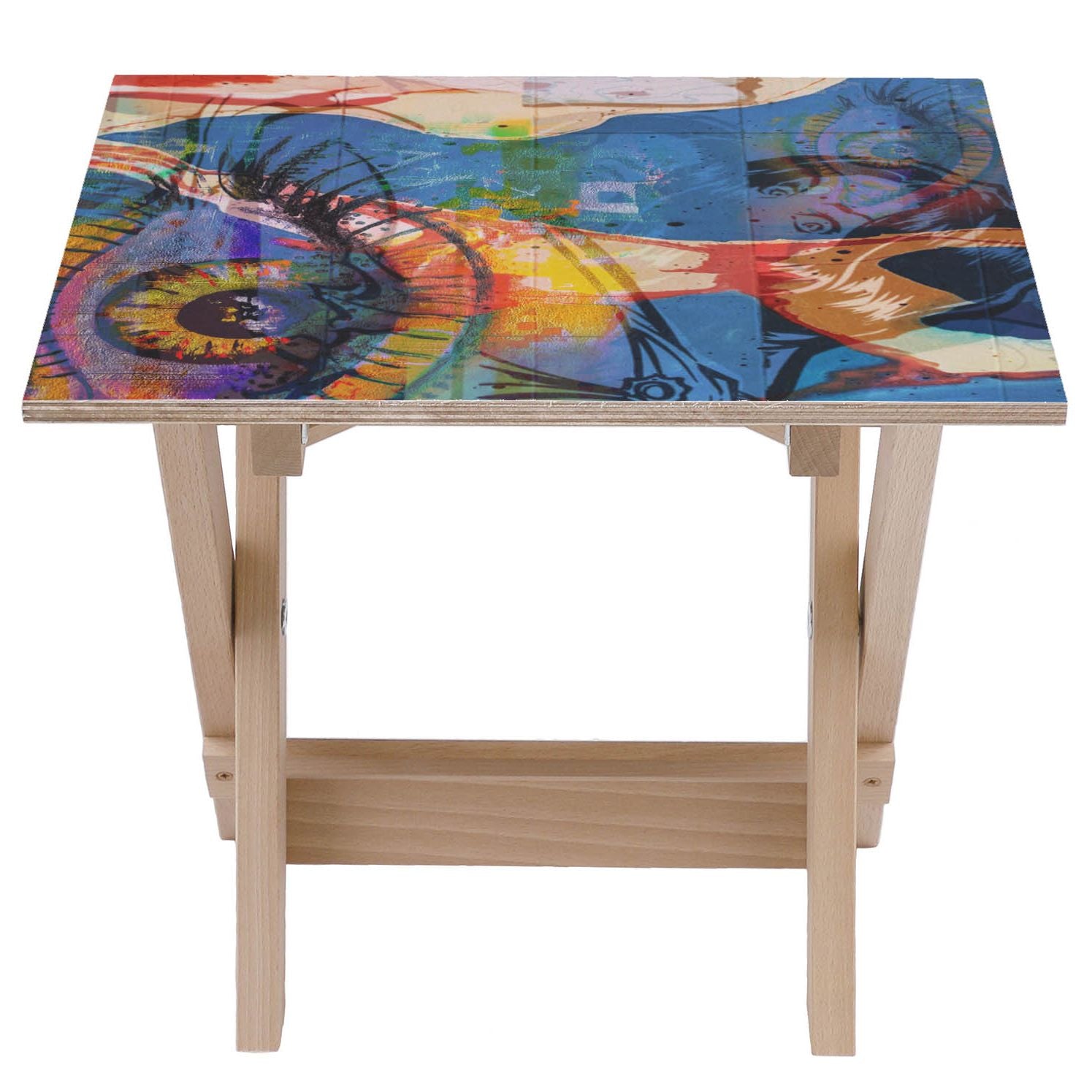 Drevený stolík Oči-50x50 CM