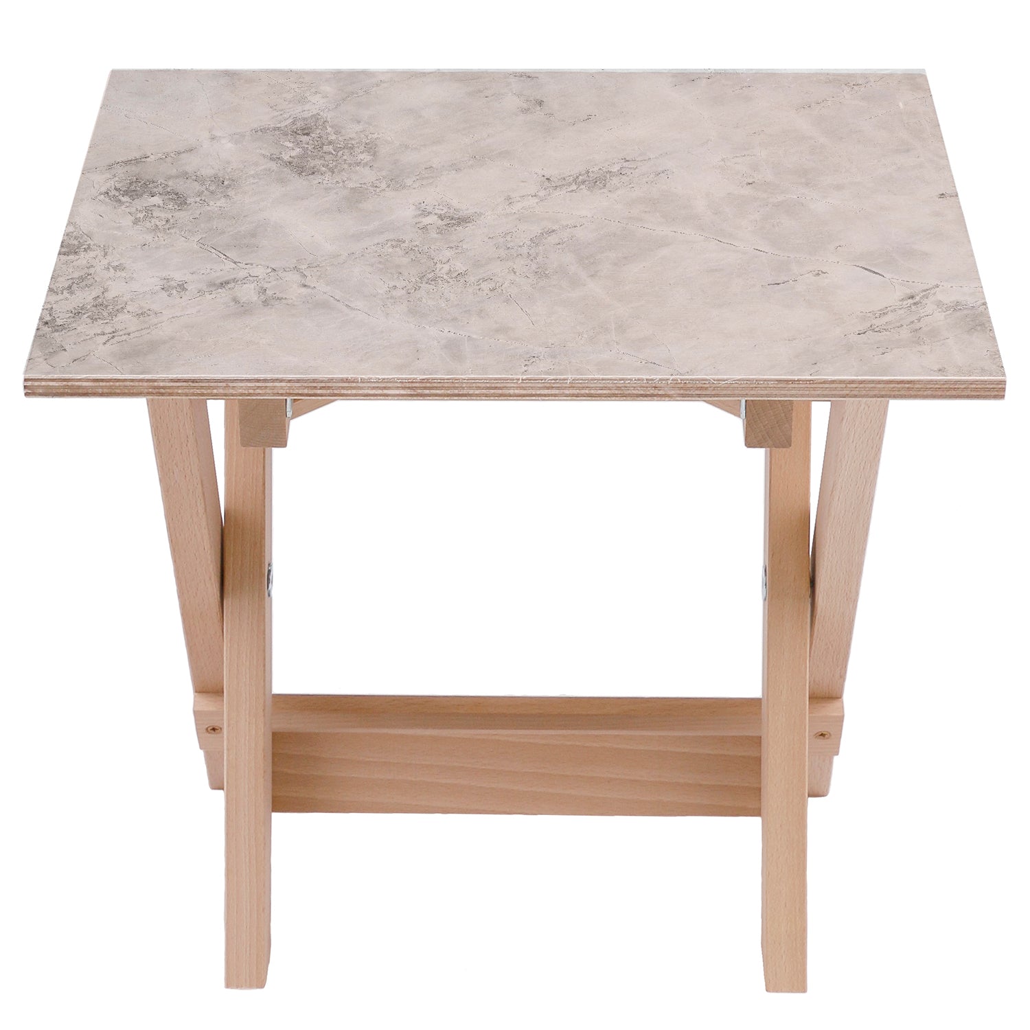Drevený stolík Gray Marble-50x50 CM