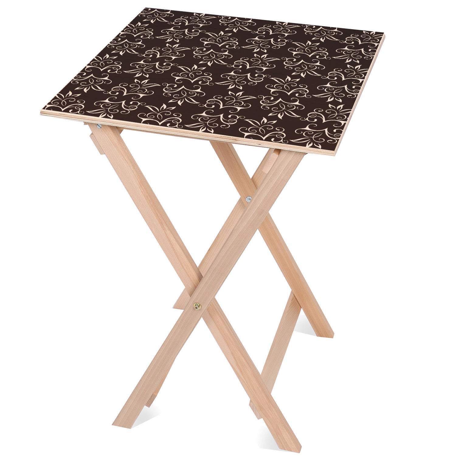 Holztisch Weiße Blumen