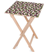 Drevený stolík Leopard farebný