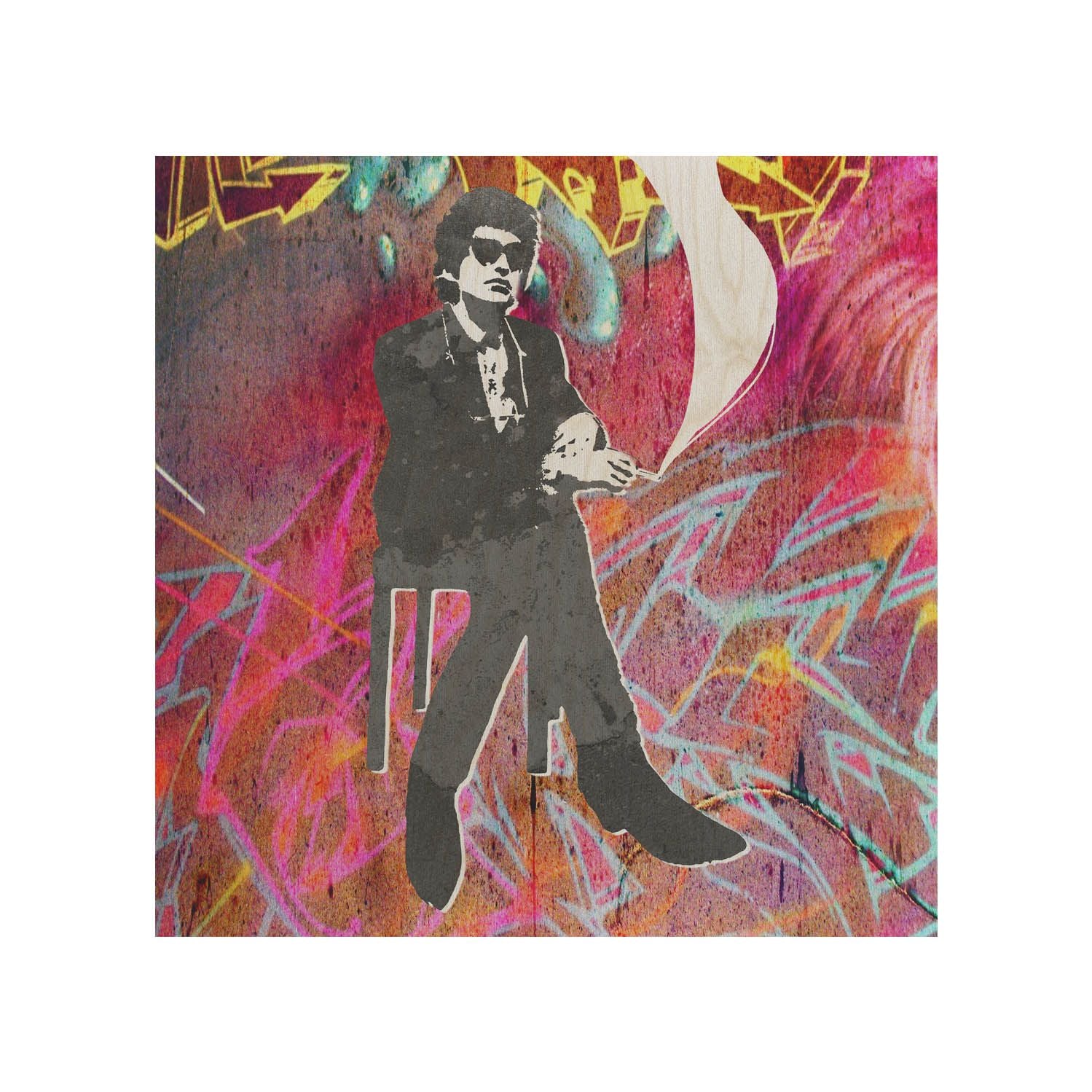 Drevený stolík Man In Black-30x40 CM
