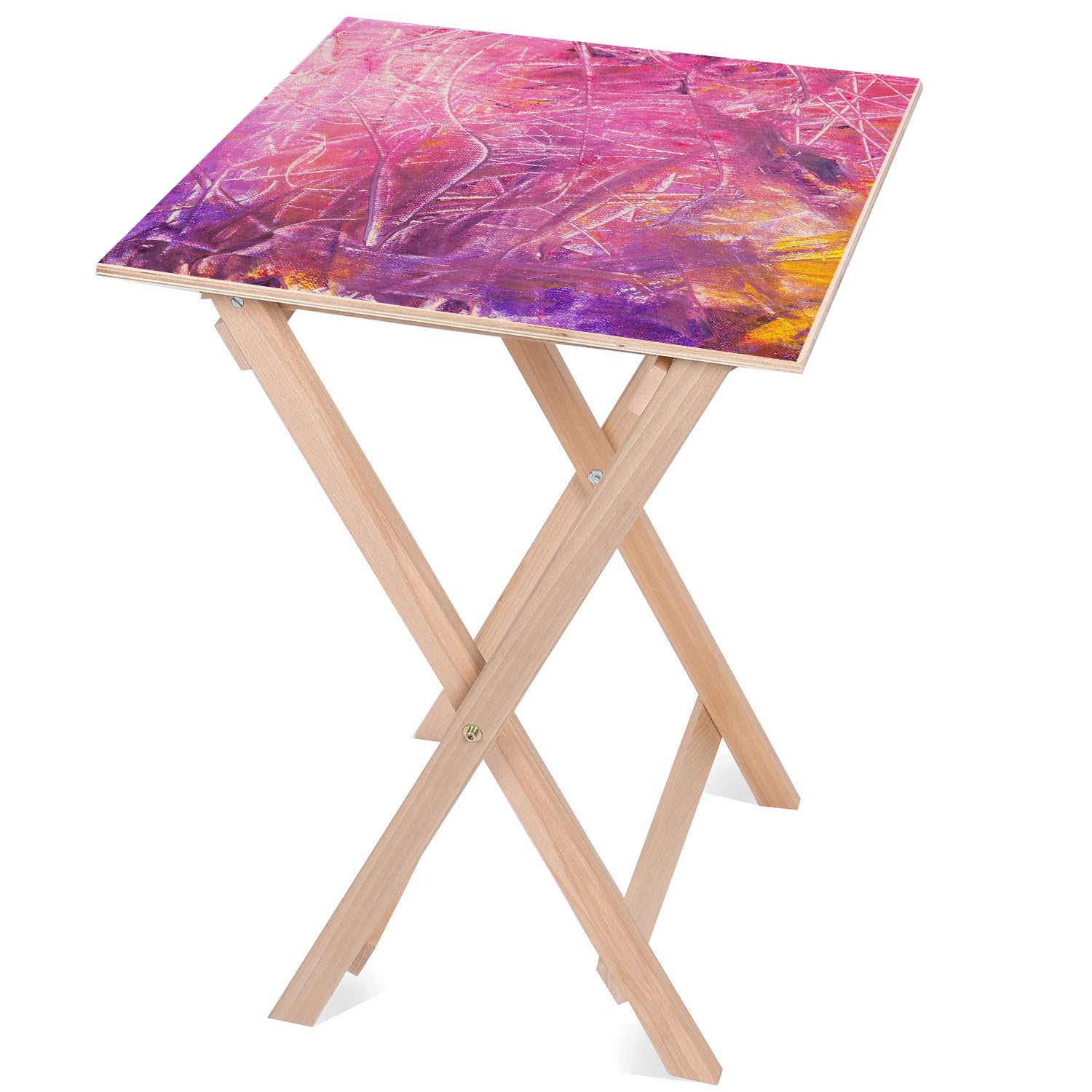Drevený stolík Pink-30x40 CM