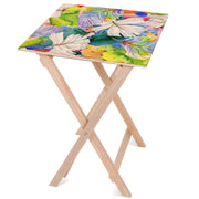 Wooden Table Feathers on Green Paint-30x40 CM