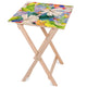 Wooden Table Feathers on Green Paint-30x40 CM