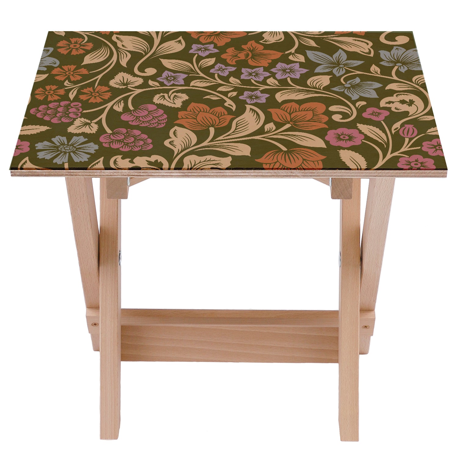 Wooden Table Climbing Flowers-50x50 CM