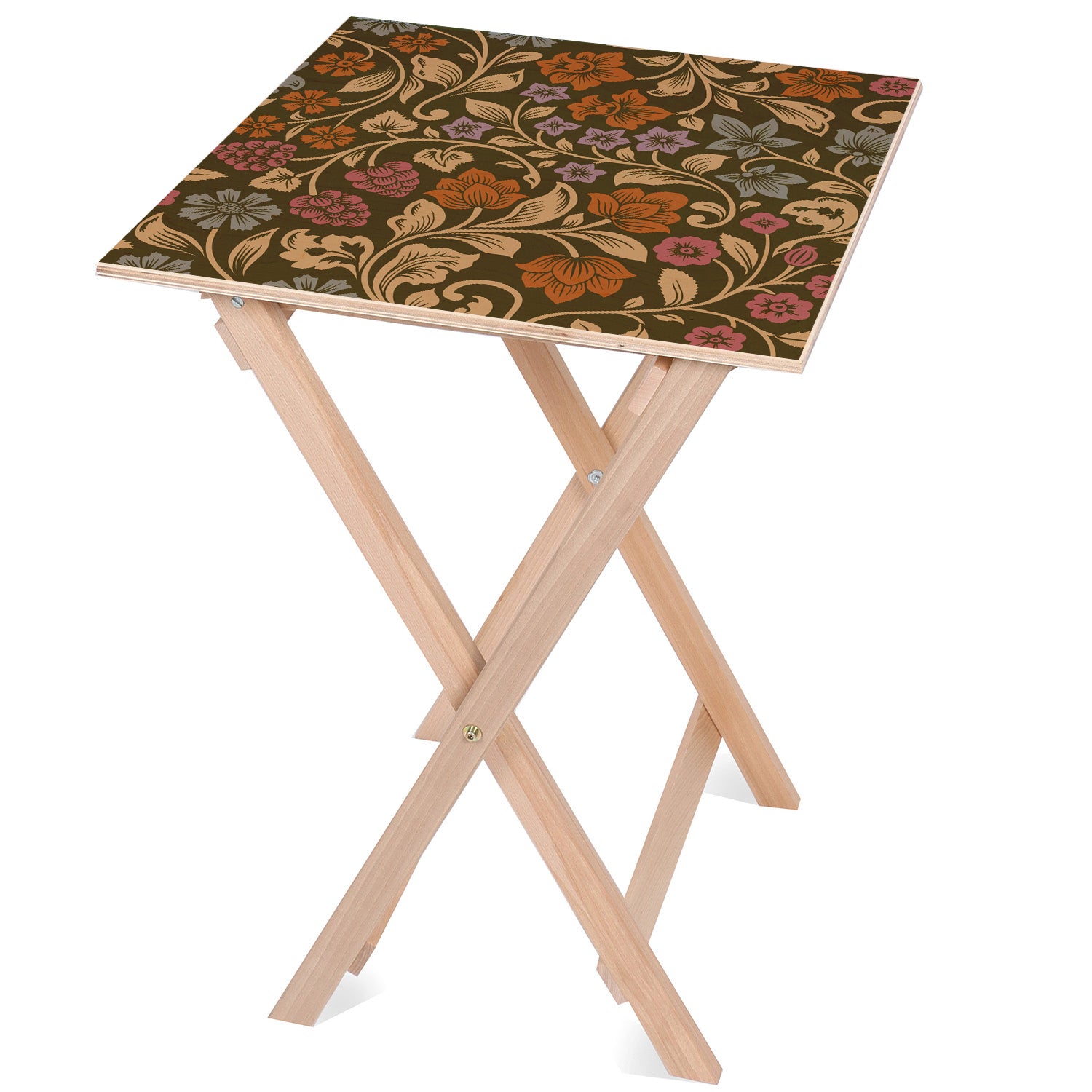 Wooden Table Climbing Flowers-50x50 CM