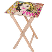 Drevený stolík Quenn Marilyn-50x50 CM