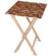 Wooden Table Red Brick-50x50 CM