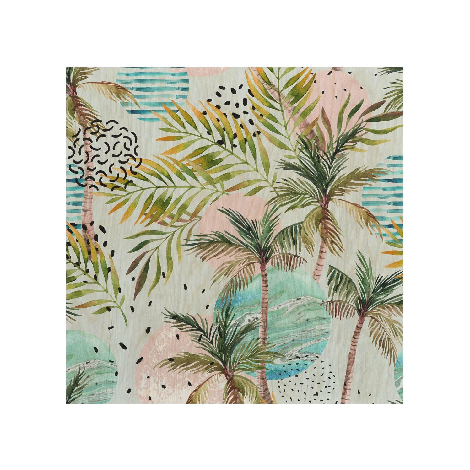 Drevený stolík Summer Palm-30x40 CM