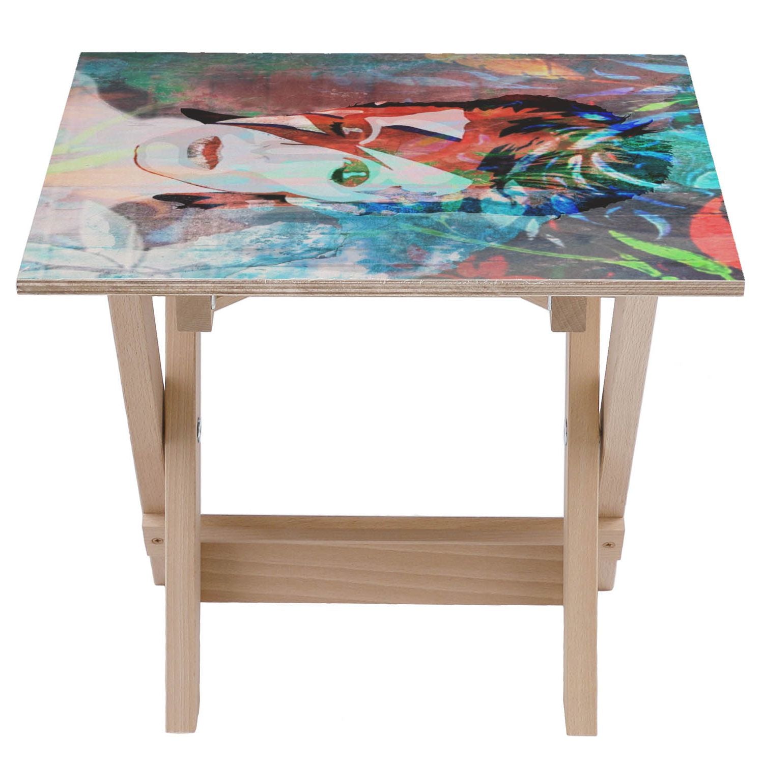 Drevený stolík Tropical David-50x50 CM