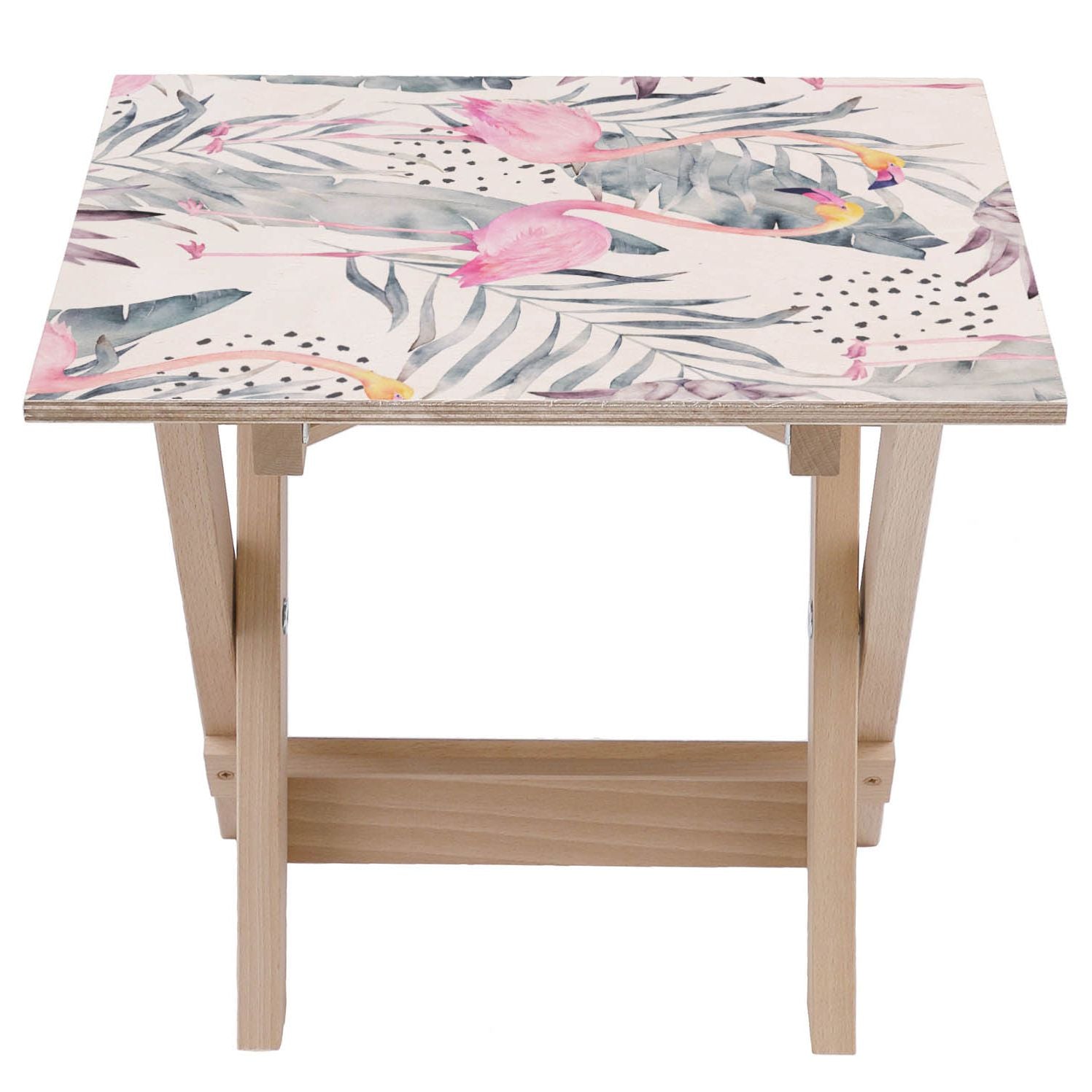 Drevený stolík Tropical Flamingo-30x40 CM
