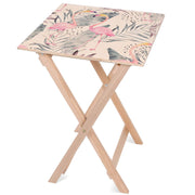 Drevený stolík Tropical Flamingo-50x50 CM