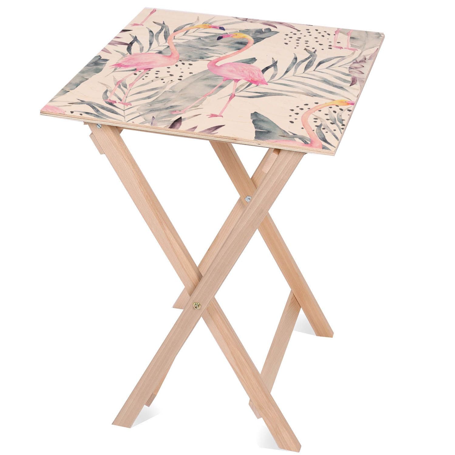 Drevený stolík Tropical Flamingo-30x40 CM