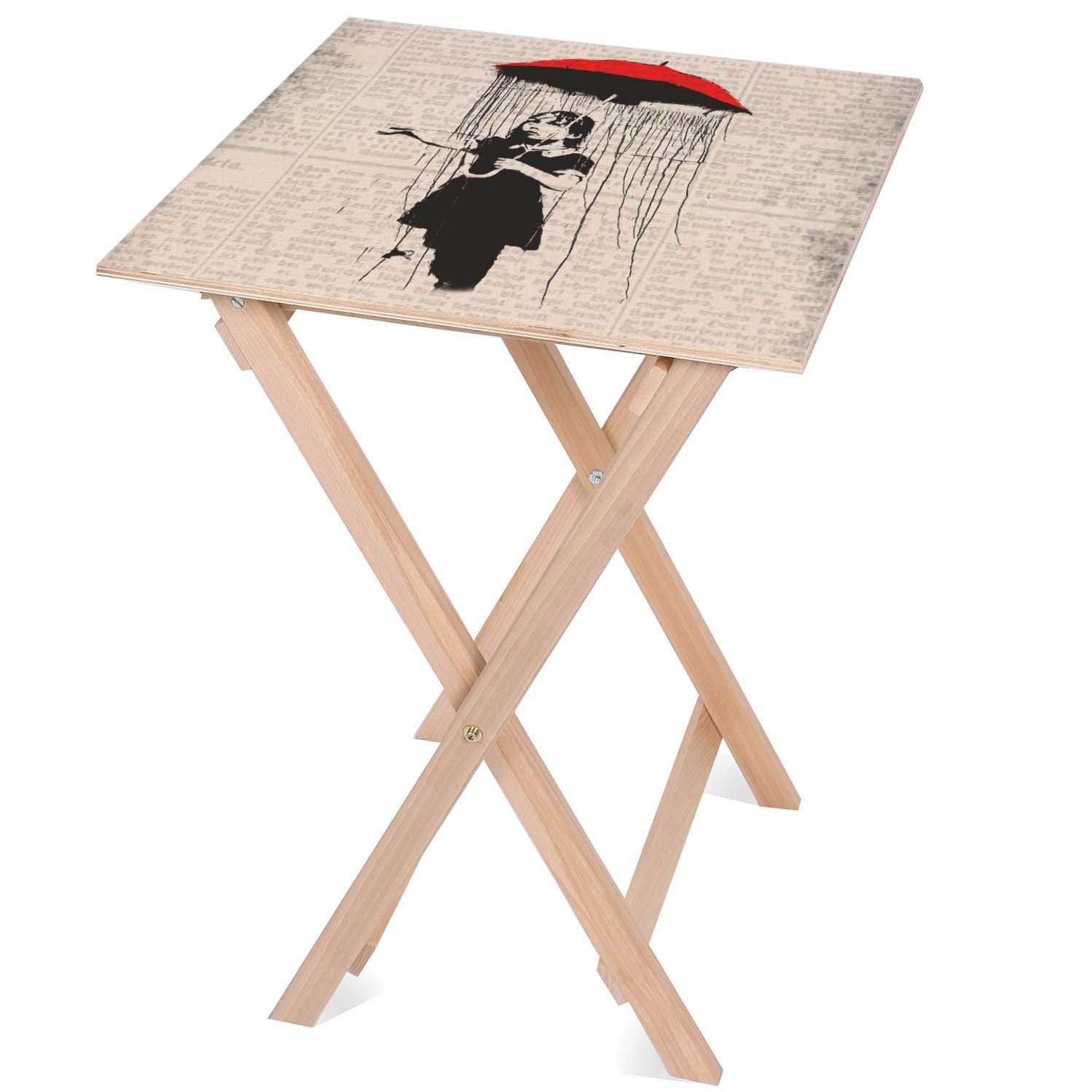 Stolik drewniany Umbrella Girl-30x40 CM