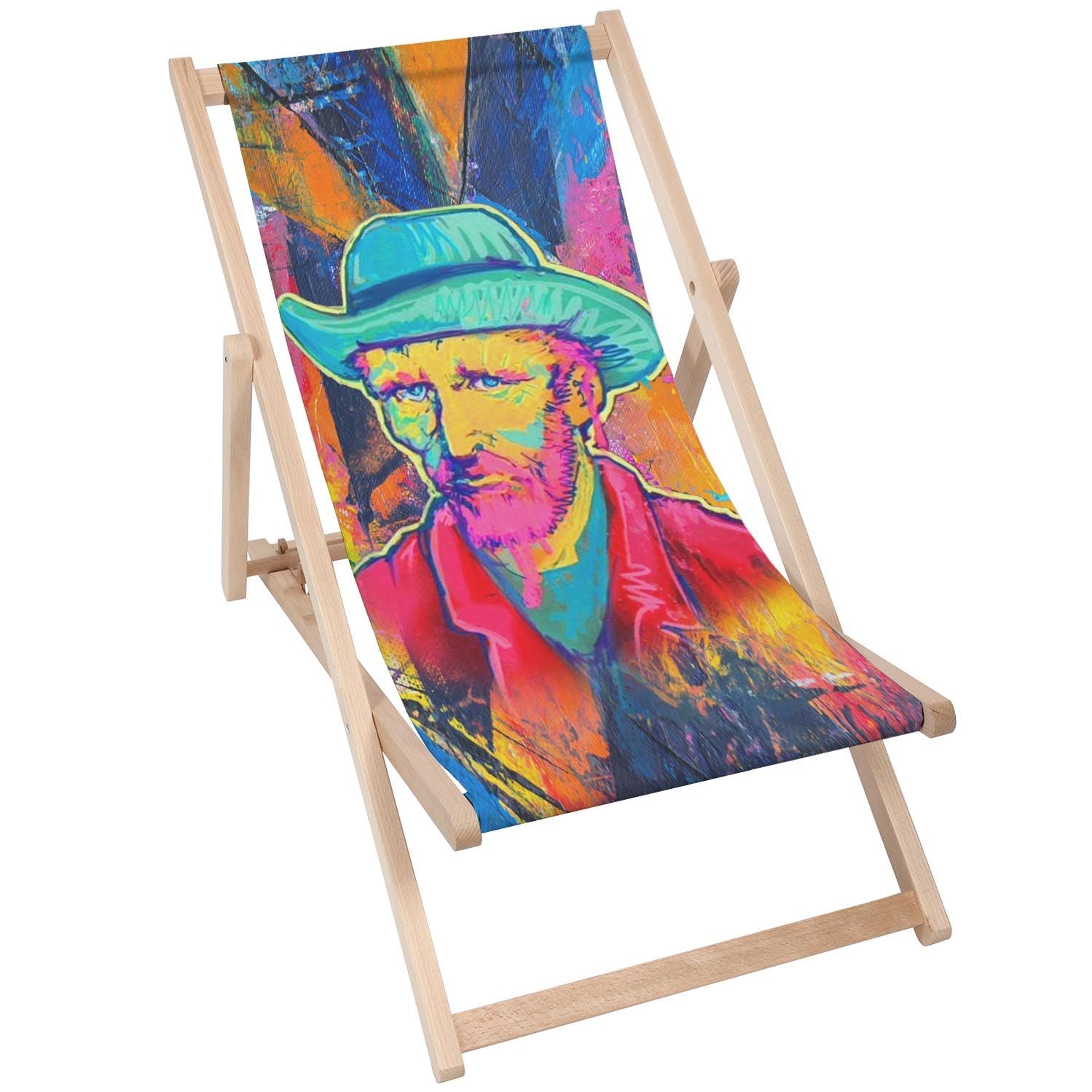 Drevený stolík Van Gogh With A Straw-50x50 CM