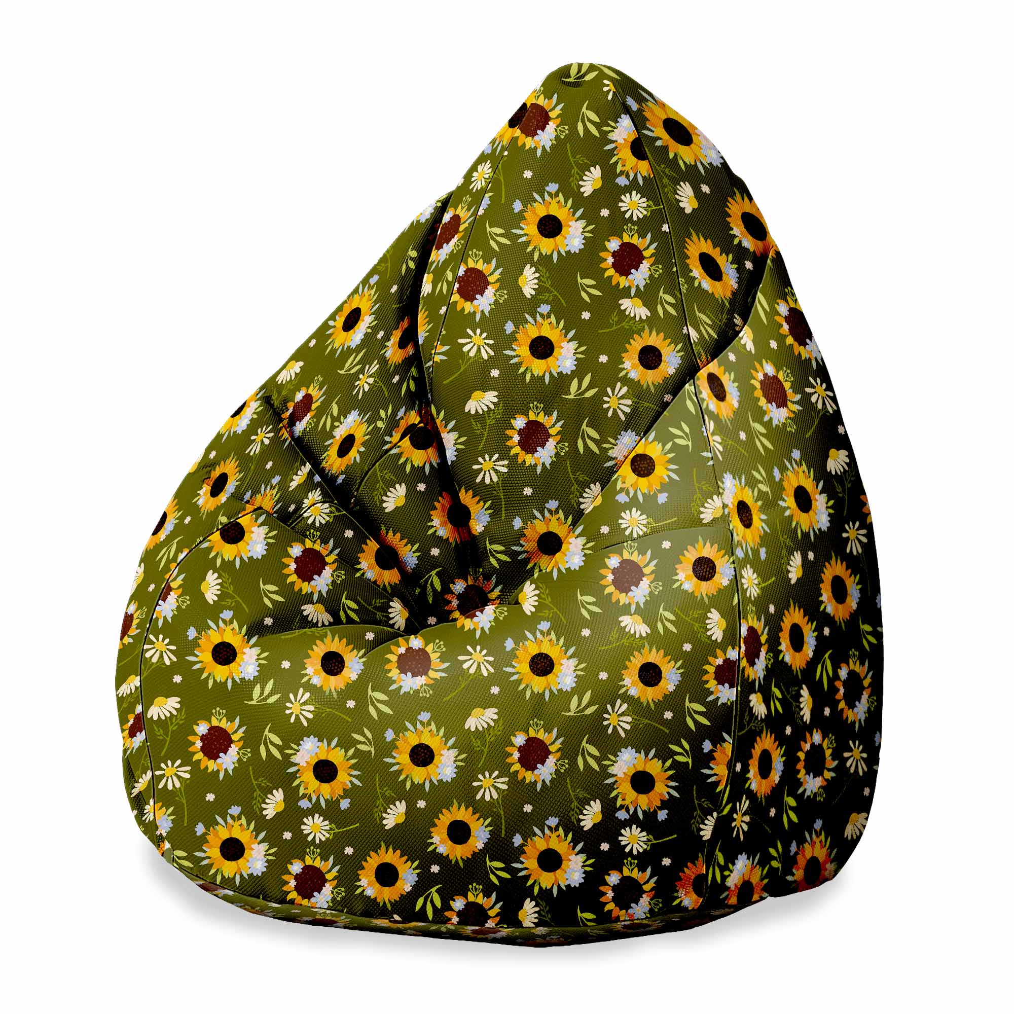 Puf Pearshape Sunflowers-M-Oxford