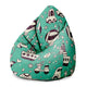 Puf Pearshape Vintage Cars-S