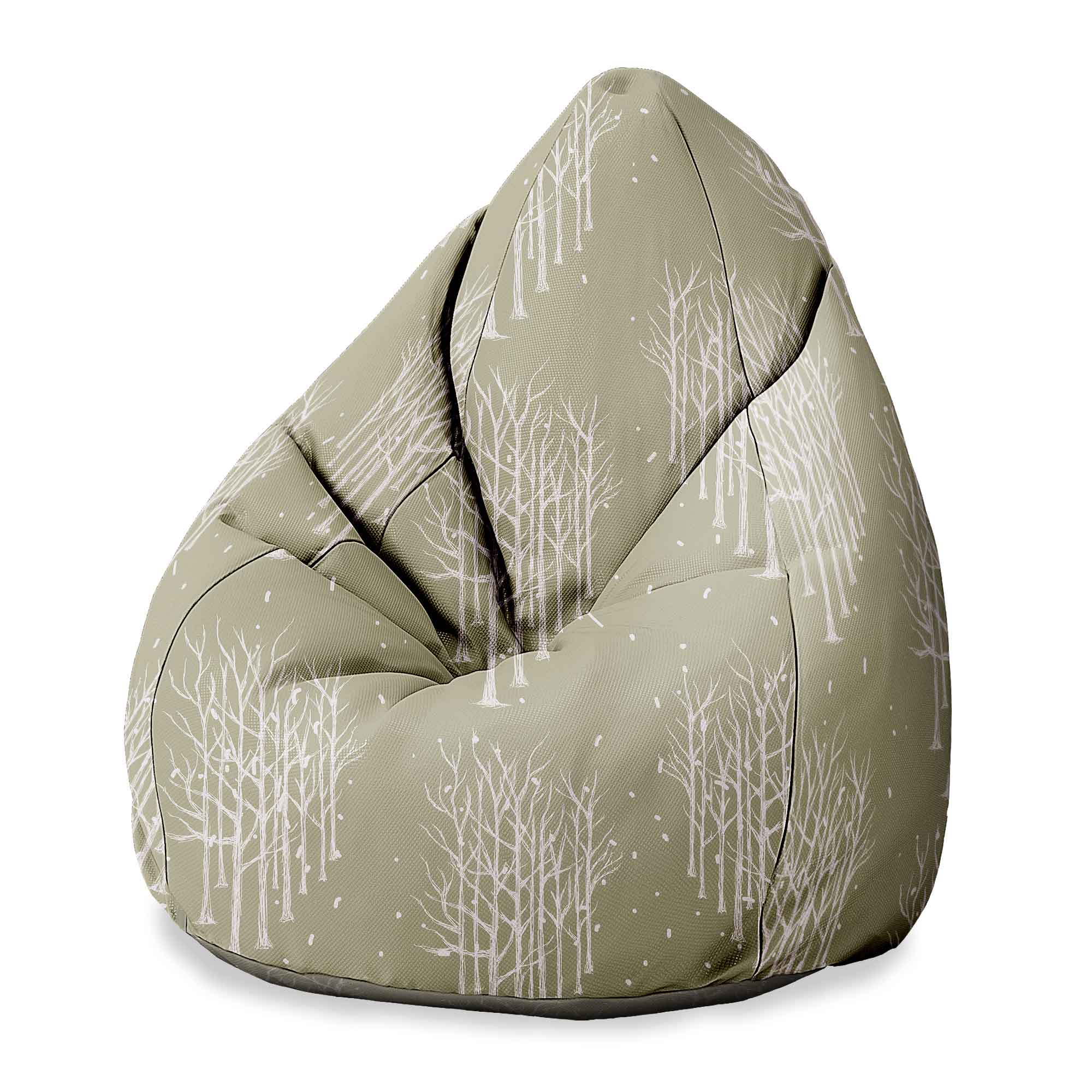 Puf Pearshape White Tree
