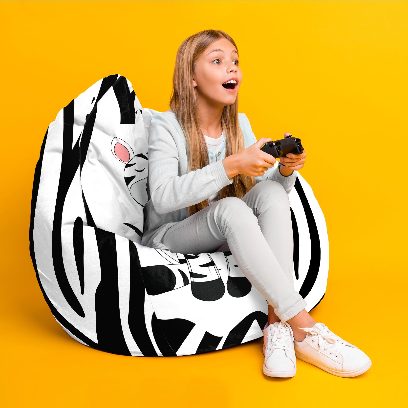 Puf Pearshape Zig Zebra-M