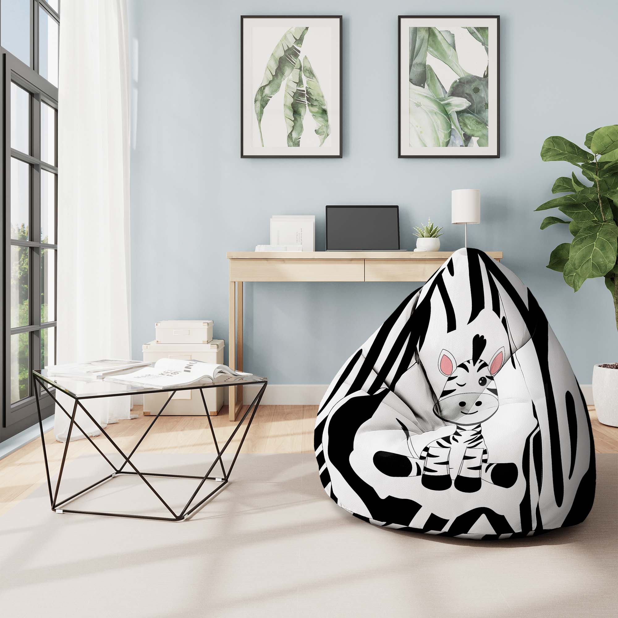Puf Pearshape Zig Zebra-S