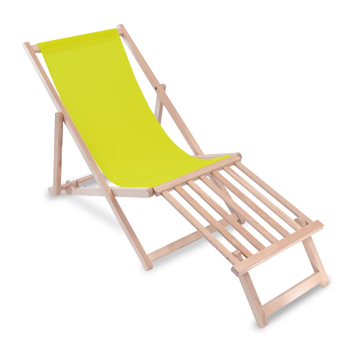 Drevené lehátko s drevenou podnožkou Lime