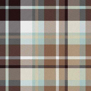 Látka Checkered Turquoise with Brown