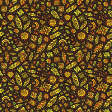 Látka Boho leaves