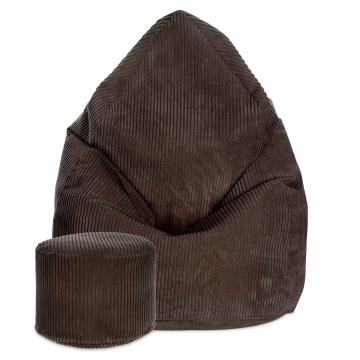 Sedací Vak Lincoln podnožkou Dark Chocolate