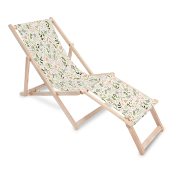 Drevené lehátko s podnožkou Warm Morning