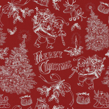 Látka Merry Christmas Santa