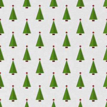 Látka Green Christmas trees