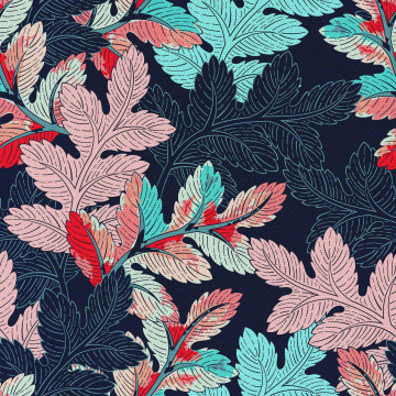 Látka Neon Leaves