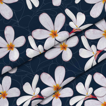 Látka Hand Drawn Floral