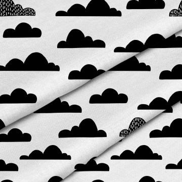 Látka Black Clouds
