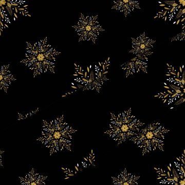 Látka Snowflake Gold