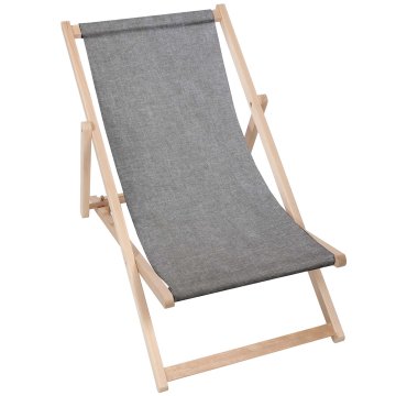 Drevené ležadlo imitujúce bielizeň Lnu Light Grey