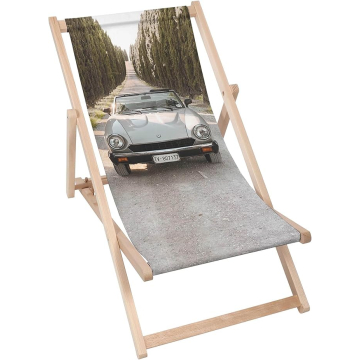 Drevené plážové lehátko Retro Roadster