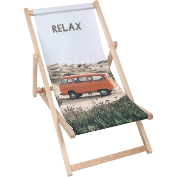 Drevené plážové lehátko Relax