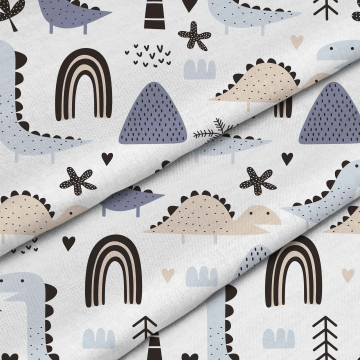 Látka Pastel Kids Dinosaur