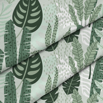 Látka Tropical Mint Leaves Palm