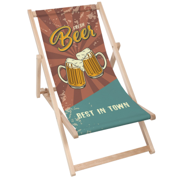 Drevené plážové lehátko Beer