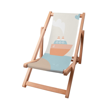 Drevené plážové lehátko Orange Ship