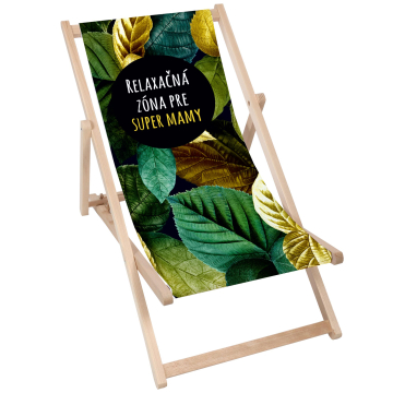 Drevené plážové lehátko Relaxačná zóna pre super mamy