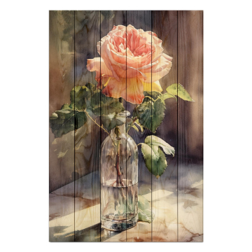 Obraz na dreve Watercolor vintage rose