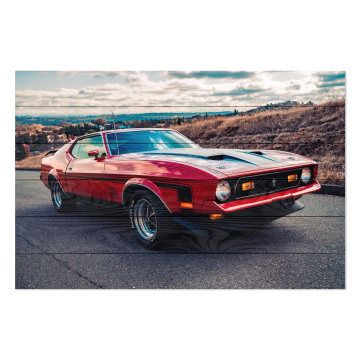 Obraz na dreve Red Mustang