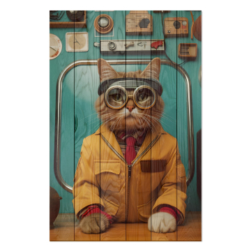 Obraz na dreve Engineer Cat